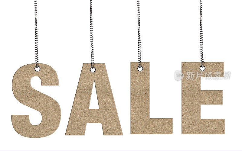 SALE Hanging Cardboard word(剪切路径)